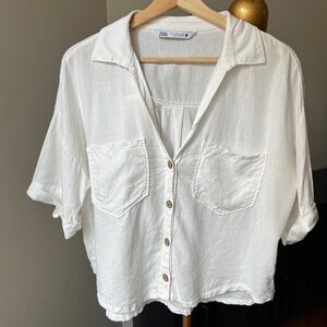 Zara White Button Shirt